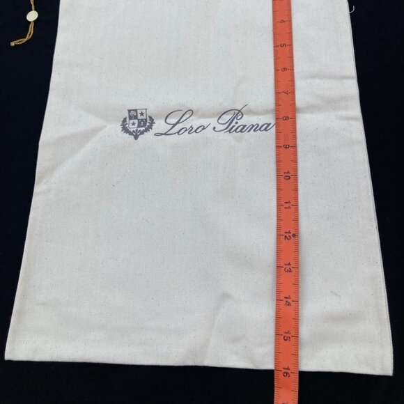Loro Piana Dust Bag Cream Drawstring Wallet Shoe Storage Cover 16x12 - Picture 10 of 13